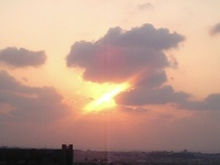 夕日！