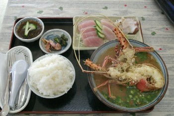 伊勢エビ汁定食。