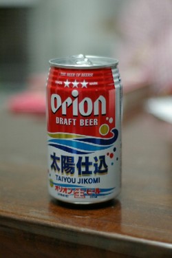オリオンビール缶。