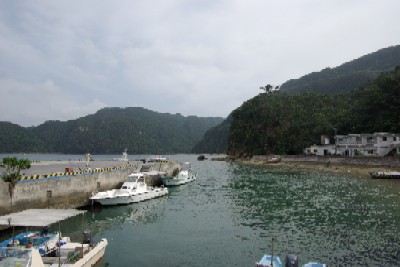 船浮港へ。