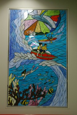 海の日＊ステンドグラスパネル