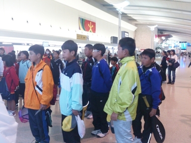 小学生ソフトテニスの全国大会へ出発！