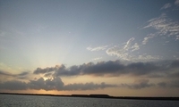 台風ですが･･･夕日の写真♪ 2011/08/04 20:47:50