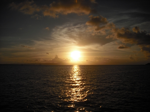 夕陽や空