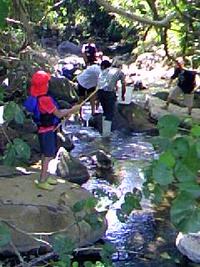 川遊びしています。 2012/07/31 15:19:55