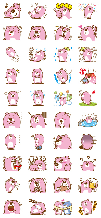 自作LINEスタンプ「スイートももくま」
