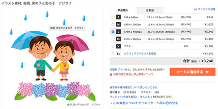 梅雨_男の子_女の子_アジサイ