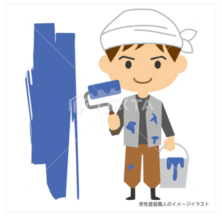男性塗装職人のイメージイラスト