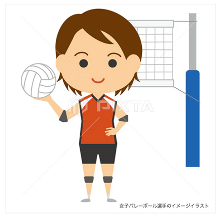 女子バレーボール選手のイメージイラスト