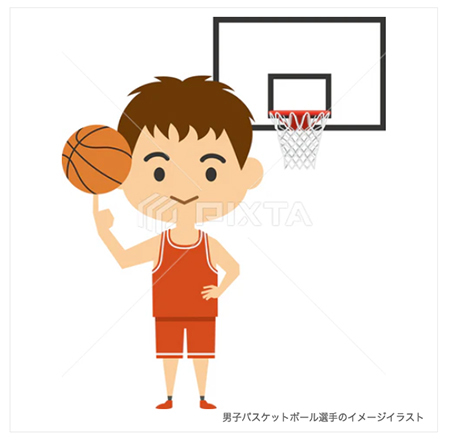 男子バスケットボール選手のイメージイラスト