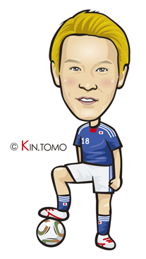 本田圭佑選手　似顔絵