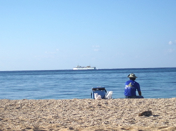 たまに釣り人が・・・