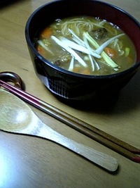 カレーうどん。 2008/06/25 05:34:05