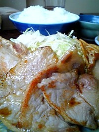 生姜焼き定食。 2010/03/25 13:20:58