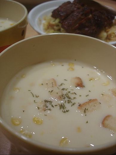 缶詰で作る★簡単コーンポタージュ