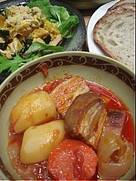 豚バラ肉のトマト煮込み　11/3