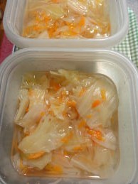 野菜スープとニンジンしりしり 2011/05/05 21:58:57
