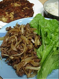 焼き肉のサンチェ包み　11/22
