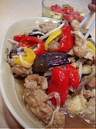 スパイシー鶏の唐揚げの夏野菜南蛮漬け