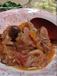 豚肉のトマトソース煮込み