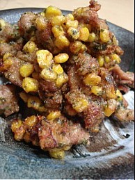 豚コマとコーンの磯辺揚げ
