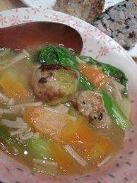 豚団子の中華スープ