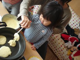 親子でどうぞ★素がなくても簡単ホットケーキ