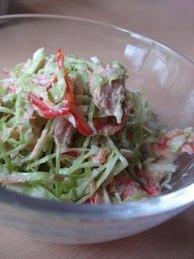 千切りキャベツのツナサラダ