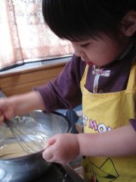 ４歳児が作った黒糖パウンド