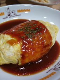 人参ご飯のオムライス