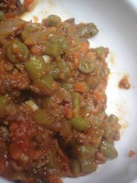 インゲンのチリコンカン風