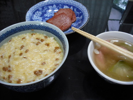 納豆とヘチマ