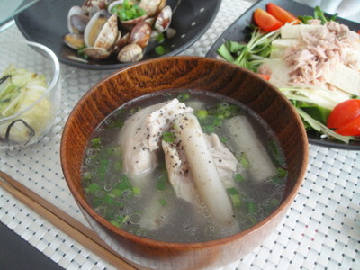 鶏とごぼうのスープ