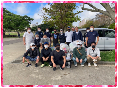 新都心公園の清掃活動【那覇中OB　2022年4月　2回目】