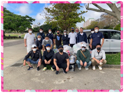 新都心公園の清掃活動【那覇中OB　2022年4月　2回目】