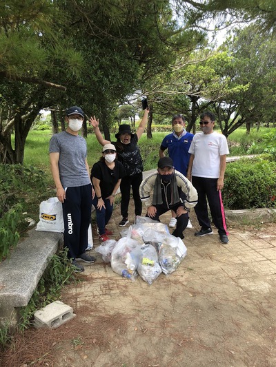 漫湖公園の清掃活動【上山中OB　2022年7月　1回目】