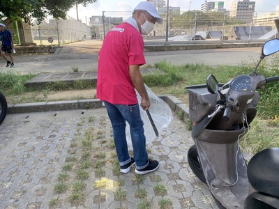 新都心公園の清掃活動【松城中OB　2022年7月　2回目】