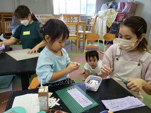 例会「おきらく寄席」チケット作り