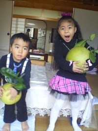 おじちゃん家の庭になってる果物(●^o^●) 2010/01/04 10:36:32