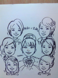 今日から似顔絵描きます〜♪ 2012/01/03 12:10:27