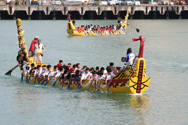石嶺中学校ハーリー練習