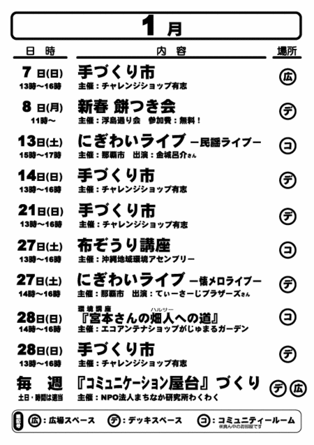 今月のにぎわい広場