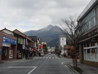 湯布院の街の人力車
