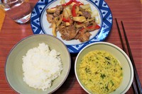 豚肉とエリンギの生姜焼き ＆ 秋刀魚のソテー 2018/02/21 20:10:00