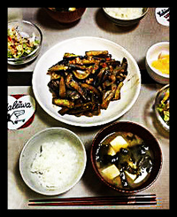 うちのごはん　なすの肉みそ炒め 2013/05/25 22:39:00