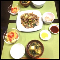 豚こまとしめじとチンゲン菜のオイスター炒め 2013/04/25 22:22:09