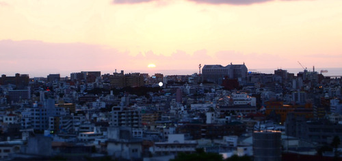 昨日の夕陽。