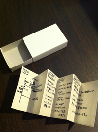 マッチ箱に想いをつめて