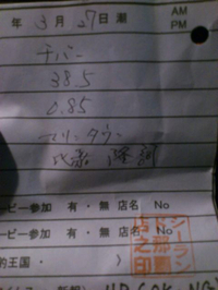 釣果報告 2014/03/30 22:48:40