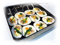 韓国キンパブ＆にら玉うどんin沖縄ダイビングシープレイス
